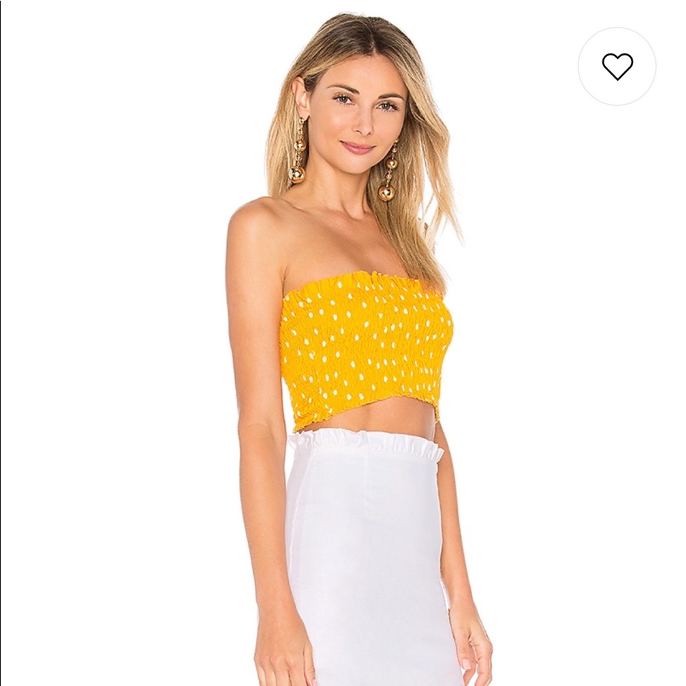 Nova Smocked Tube Top -  Yellow